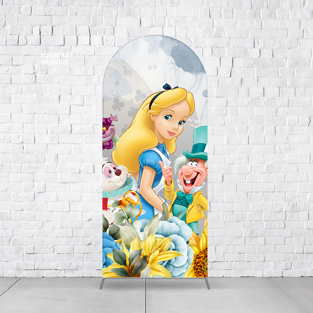 Painel Arco Romano Alice No Páis Das Maravilhas - Imagem 2