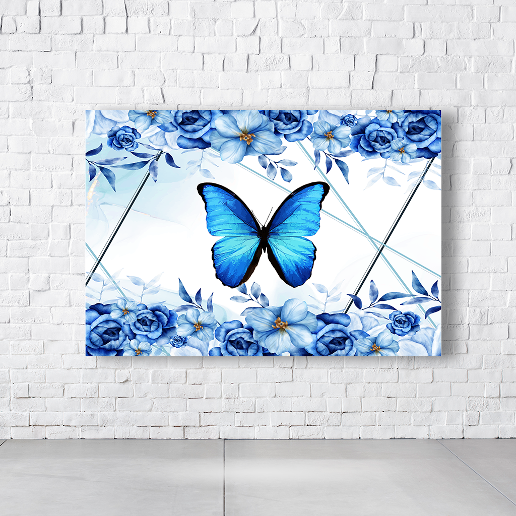 Painel Retangular Tema Borboleta Em Tecido Oxford 100% Poliéster  PAINEL671