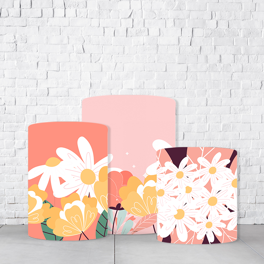 Trio de Cilindros Para Festas Dia Das Mães Em Tecido Helanca C/Elástico - Imagem 3