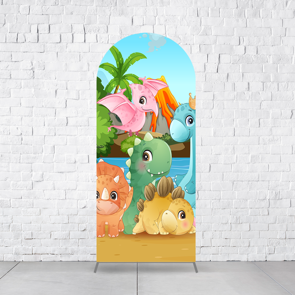 Painel Arco Romano Dino Cute
