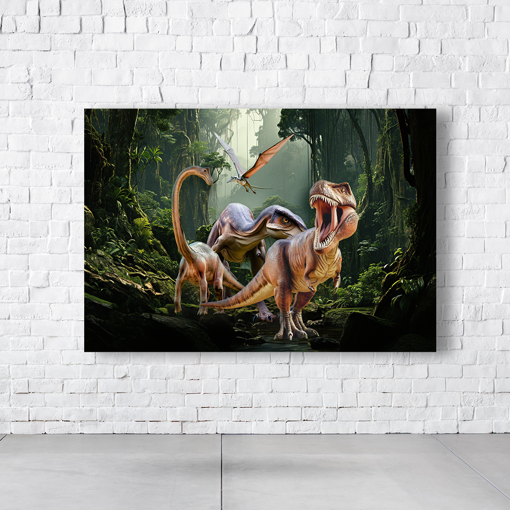 Painel Retangular Tema Dinossauros Em Tecido Oxford 100% Poliéster