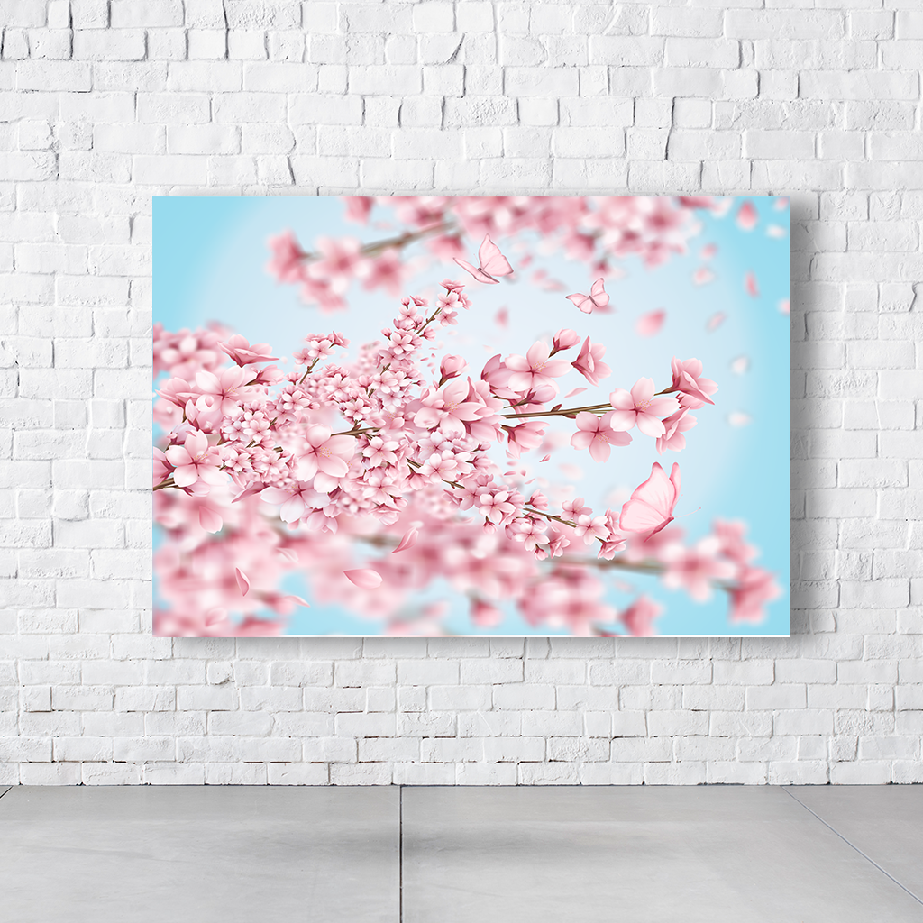 Painel Retangular Tema Flor Em Tecido Oxford 100% Poliéster