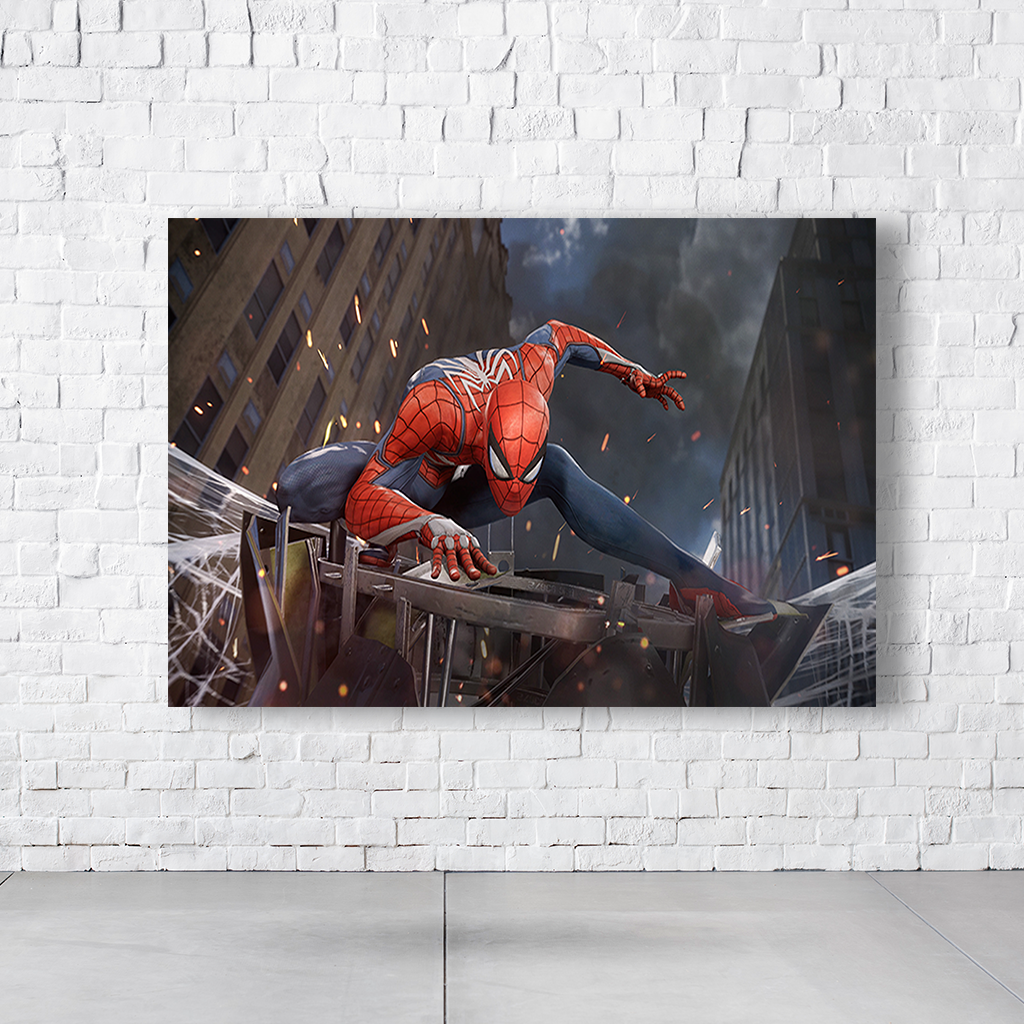 Painel Retangular Tema Homem-Aranha Em Tecido Oxford 100% Poliéster - Imagem 2