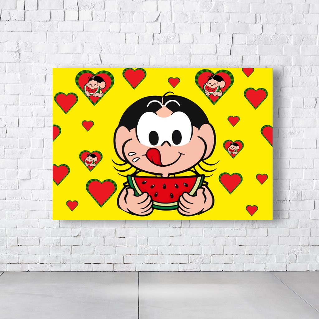 Painel Retangular Tema Magali Em Tecido Oxford 100% Poliéster  PAINEL195