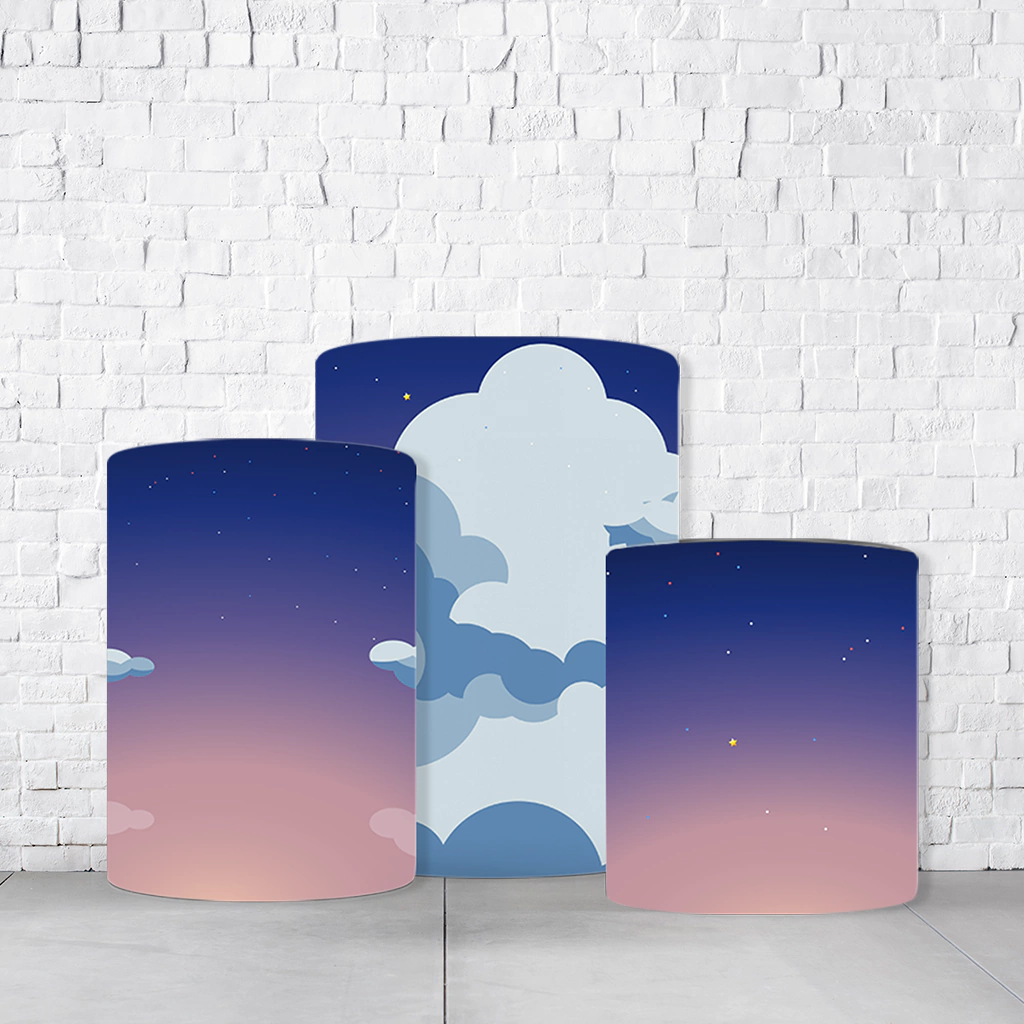 Trio de Cilindros Para Festas Pequeno Príncipe Em Tecido Helanca C/Elástico