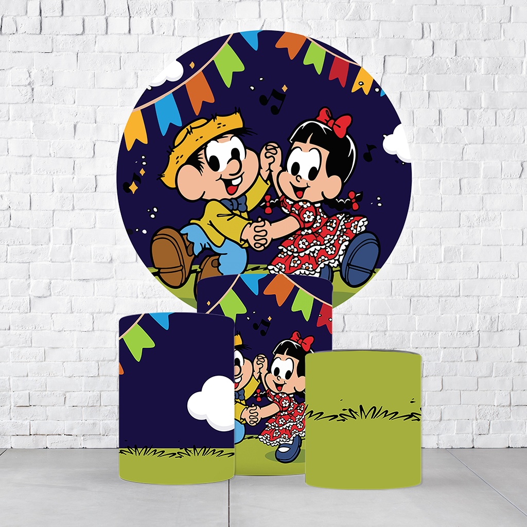 Kit Painel De Festa São João + Trio De Cilindros Em Tecido - Imagem 4