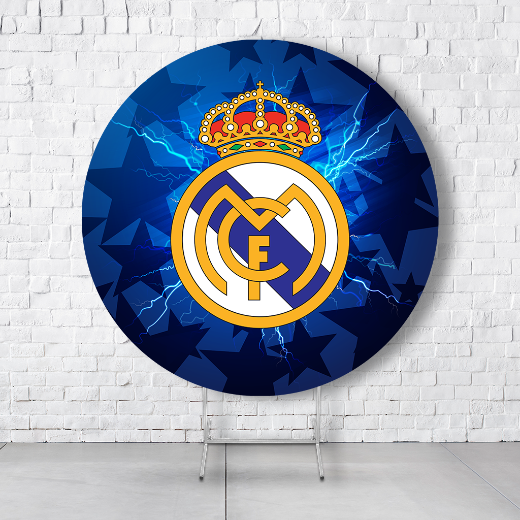 Painel De Festa Redondo Times De Futebol Em Tecido Helanca C/Elástico 1,50x1,50 - Imagem 6