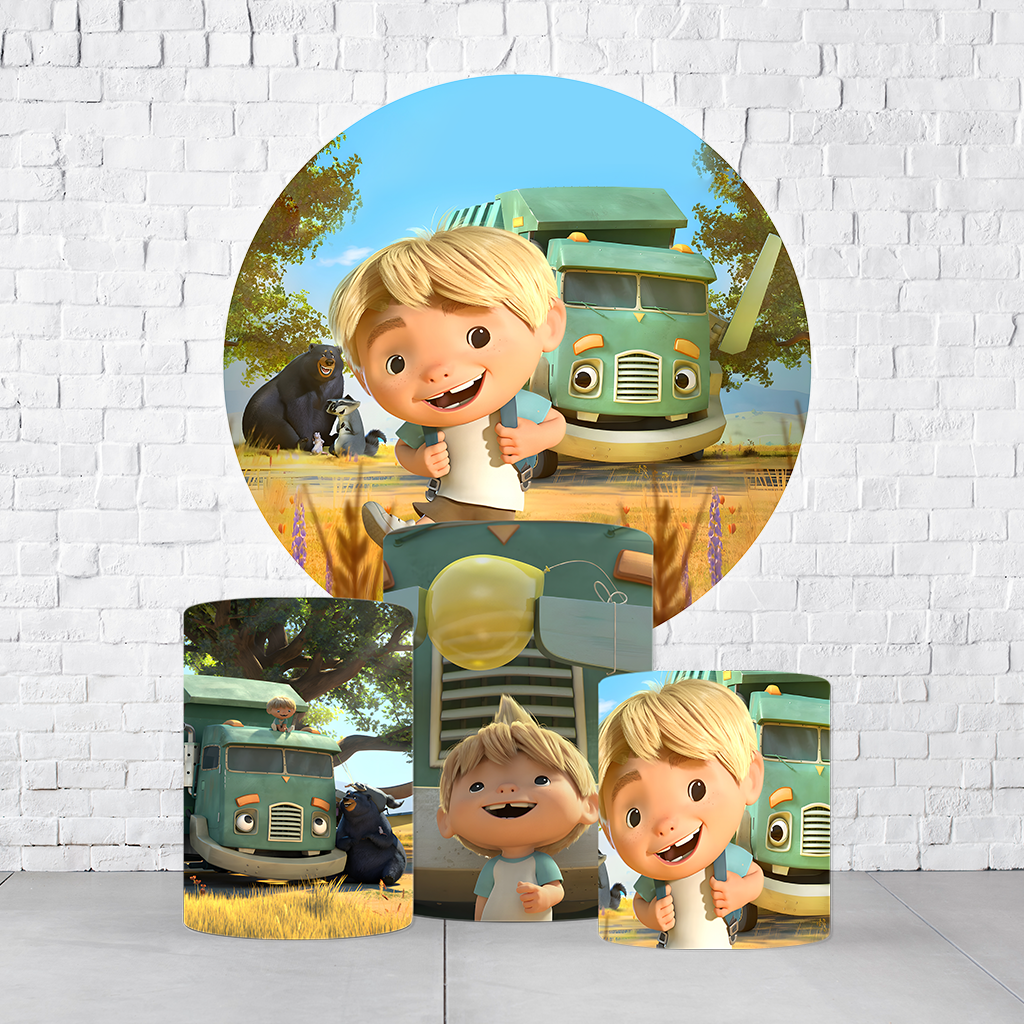 Kit Painel De Festa Zé Coleta + Trio De Cilindros Em Tecido