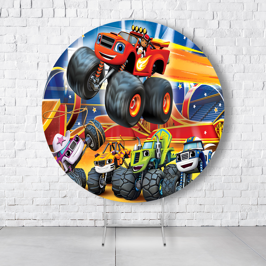 Painel De Festa Redondo Blaze Em Tecido Helanca C/Elástico 1,50x1,50  PAINEL325