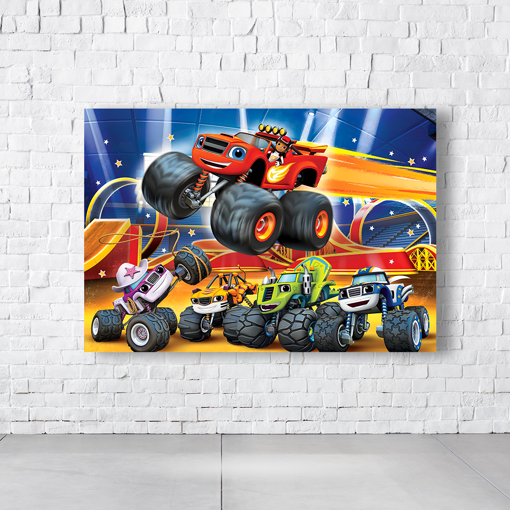 Painel Retangular Tema Blaze Em Tecido Oxford 100% Poliéster