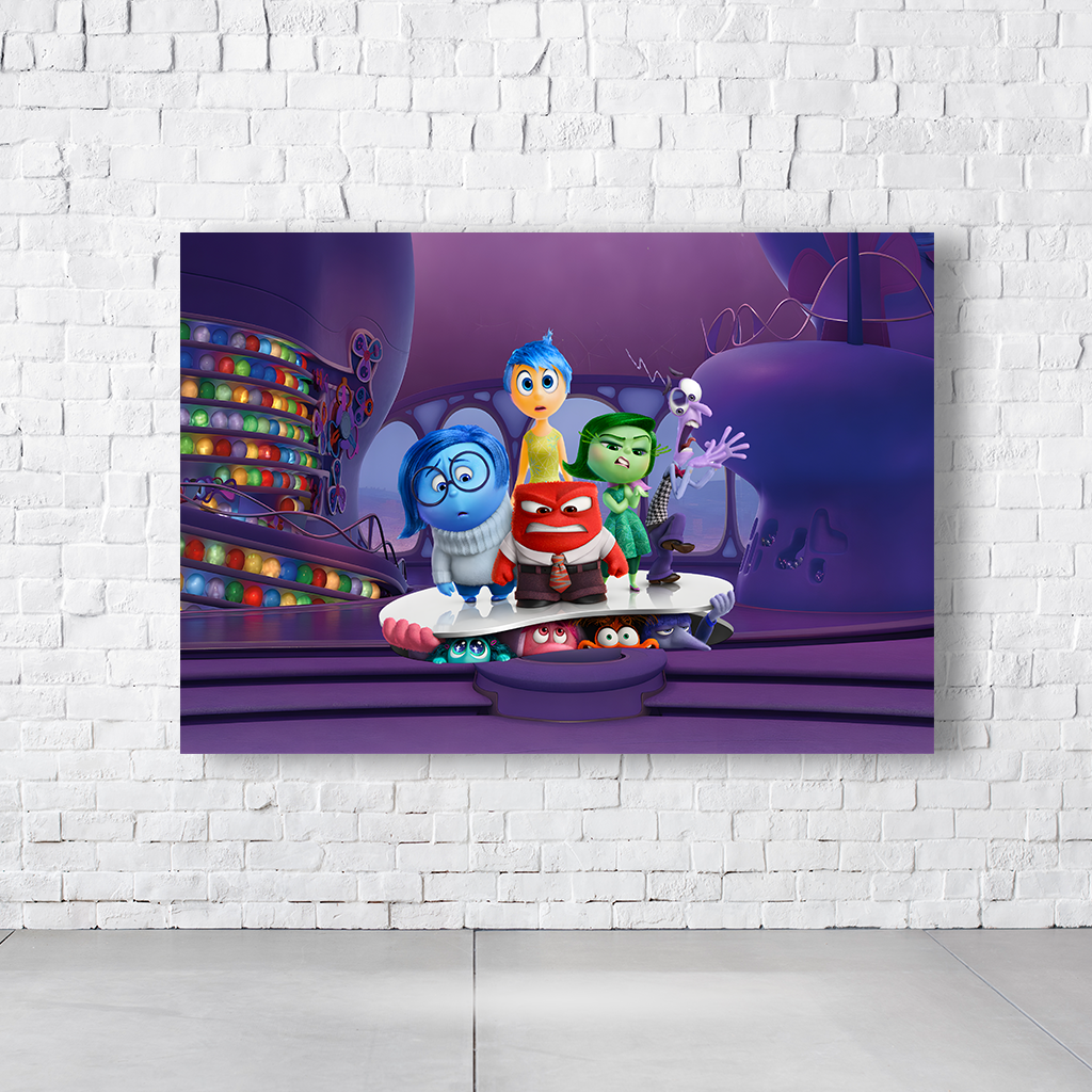 Painel Retangular Tema Divertidamente Em Tecido Oxford 100% Poliéster