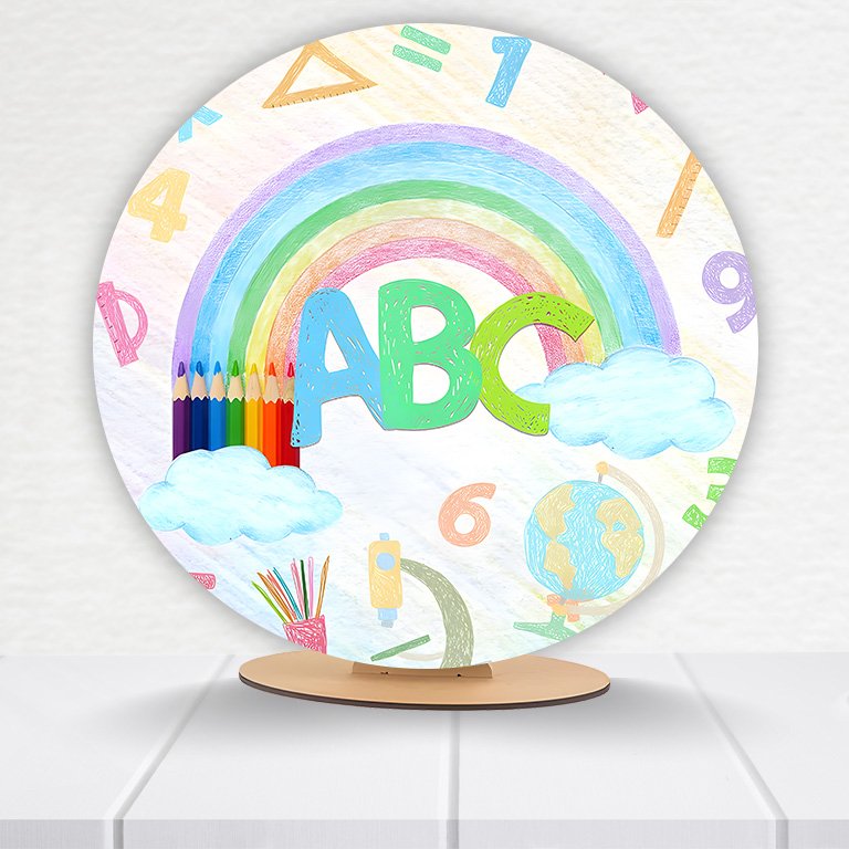 Painel Redondo ABC 50x50cm - Imagem 7