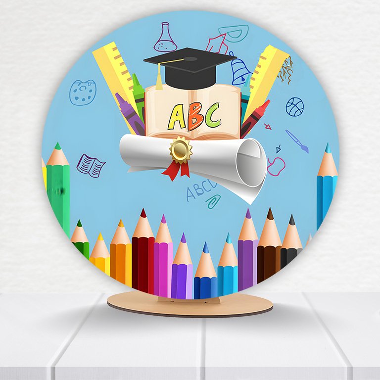 Painel Redondo ABC 50x50cm - Imagem 9