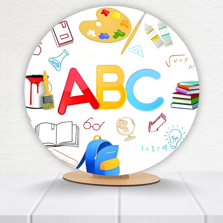 Painel Redondo ABC 50x50cm - Imagem 5