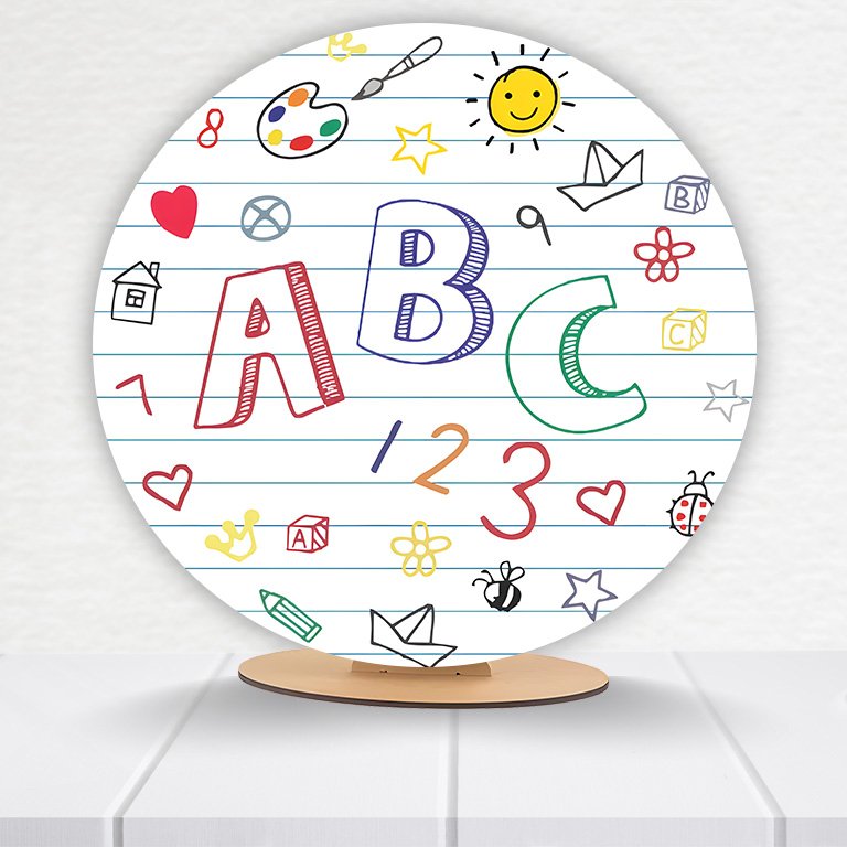 Painel Redondo ABC 50x50cm - Imagem 16