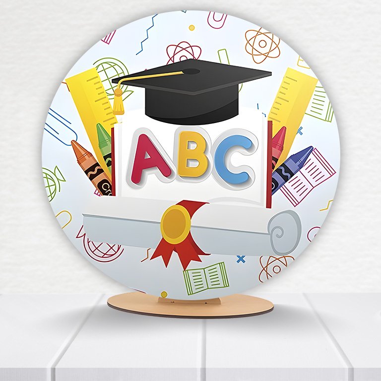 Painel Redondo ABC 50x50cm - Imagem 14