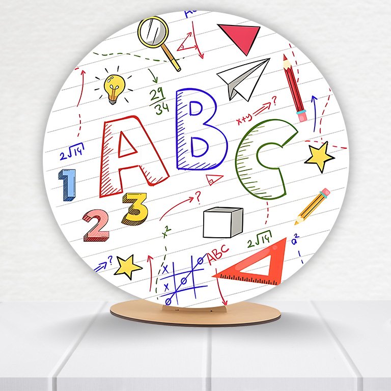 Painel Redondo ABC 50x50cm - Imagem 11