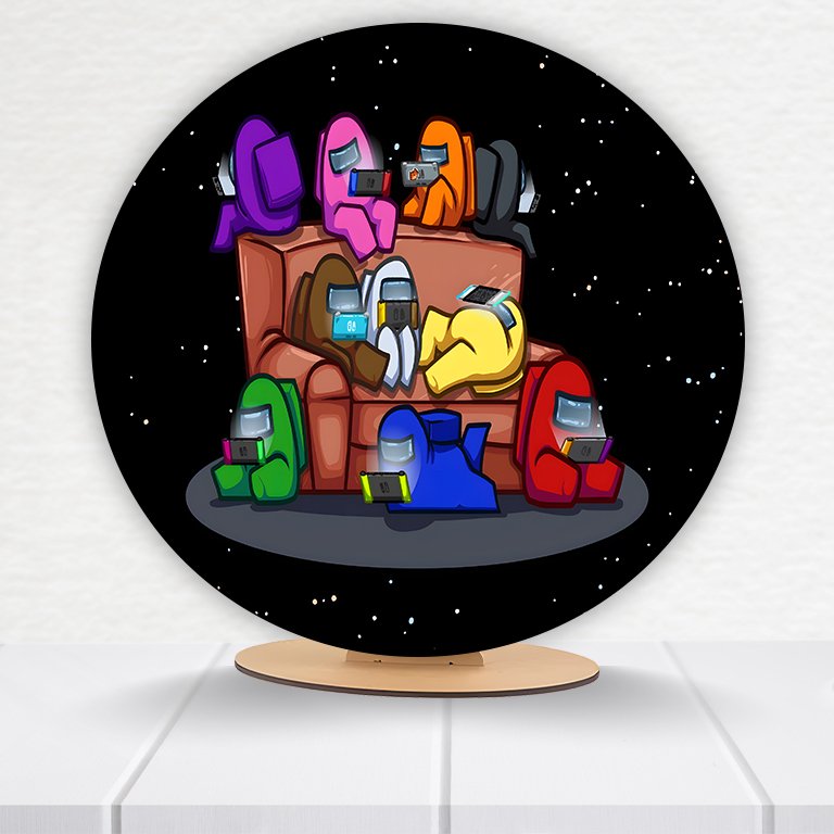 Painel Redondo Among Us 50x50cm