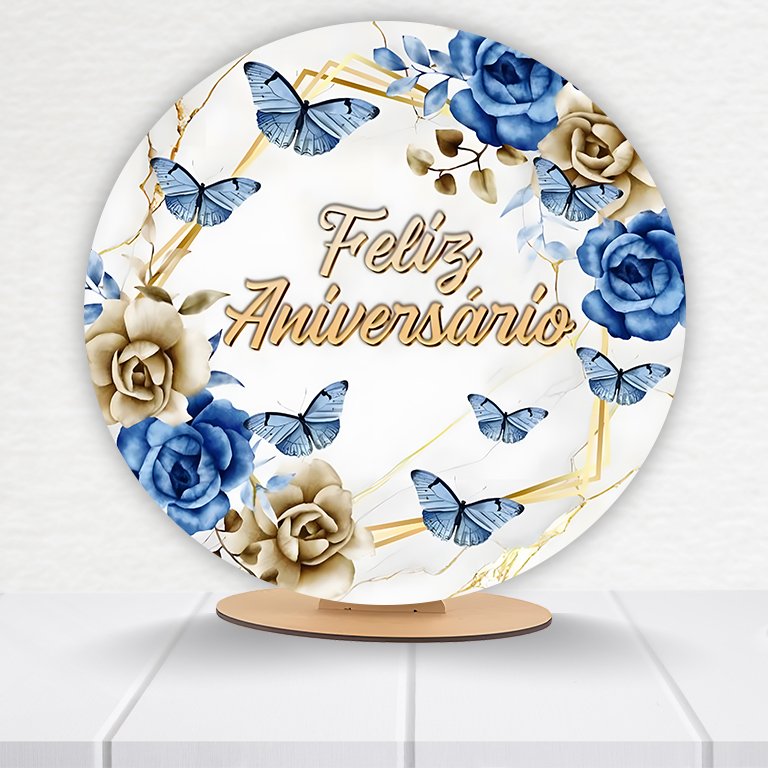 Painel Redondo Aniversário 50x50cm - Imagem 17