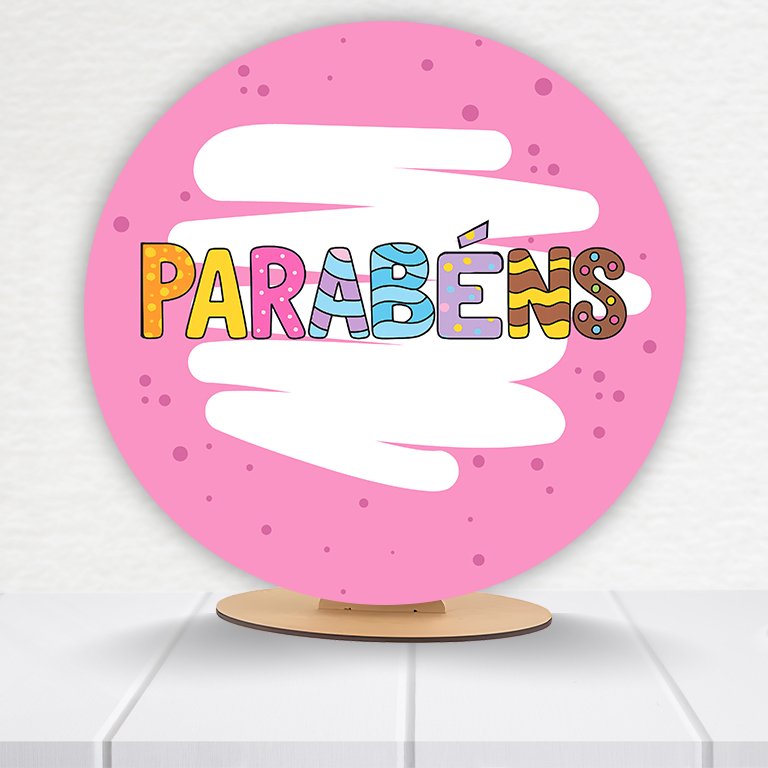 Painel Redondo Aniversário 50x50cm  PAINEL996 - Imagem 18