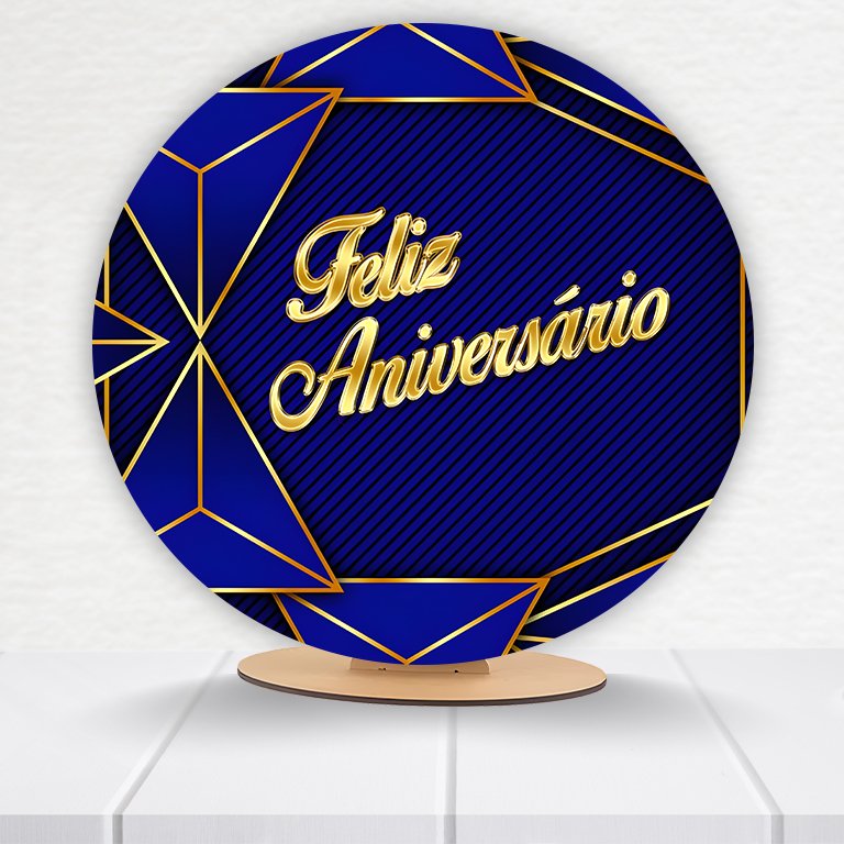 Painel Redondo Aniversário 50x50cm  PAINEL424