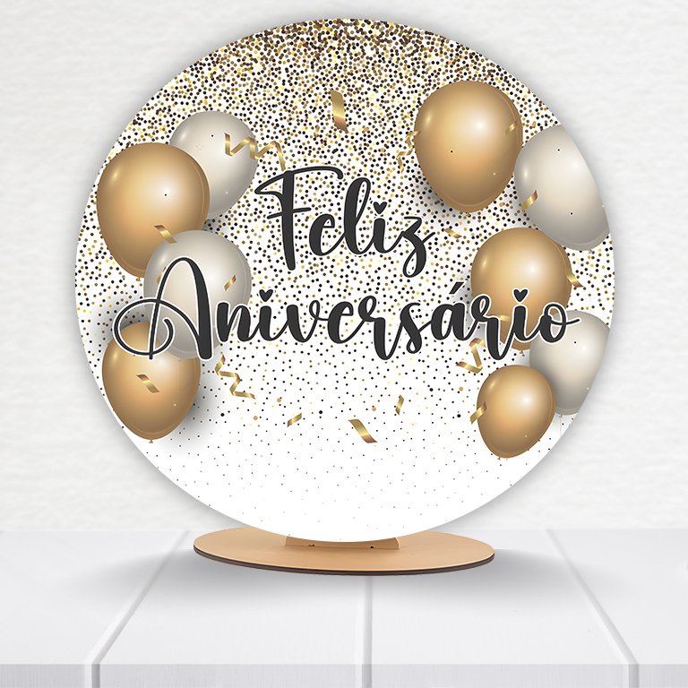 Painel Redondo Aniversário 50x50cm  PAINEL996 - Imagem 4