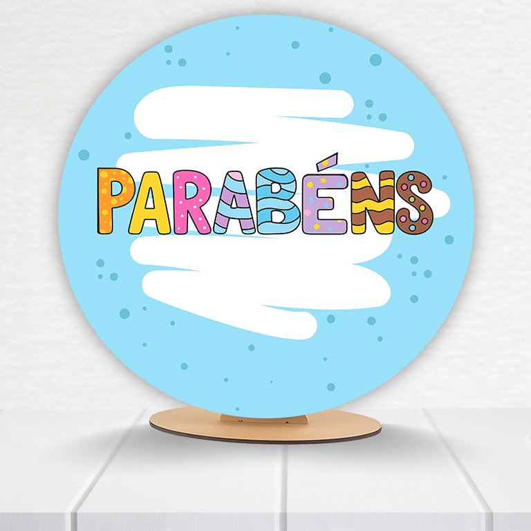 Painel Redondo Aniversário 50x50cm - Imagem 3