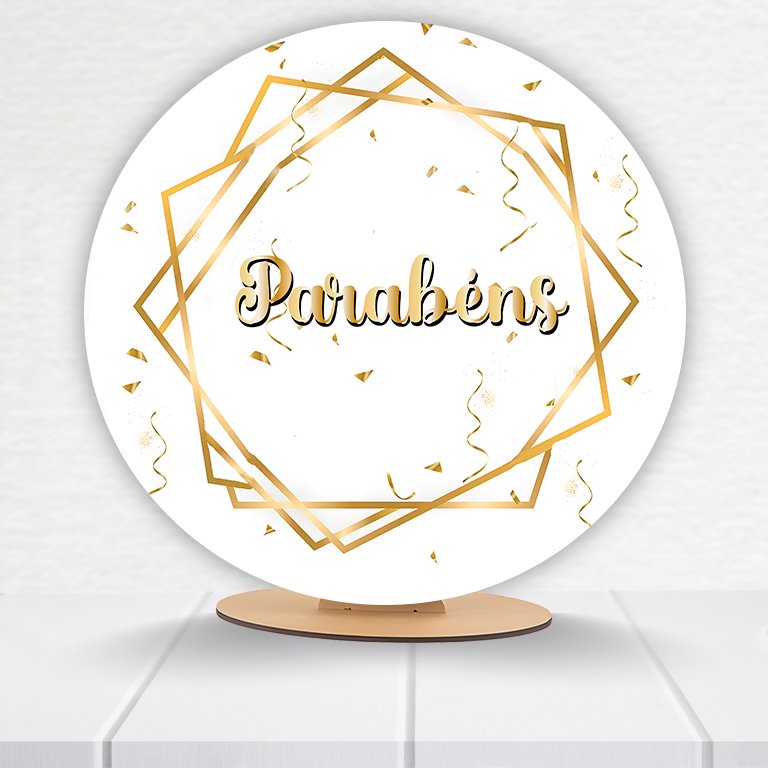 Painel Redondo Aniversário 50x50cm  PAINEL739