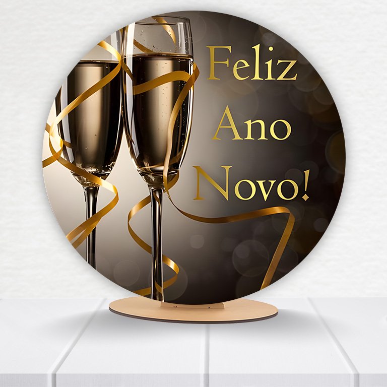 Painel Redondo Ano Novo 50x50cm  PAINEL419 - Imagem 16