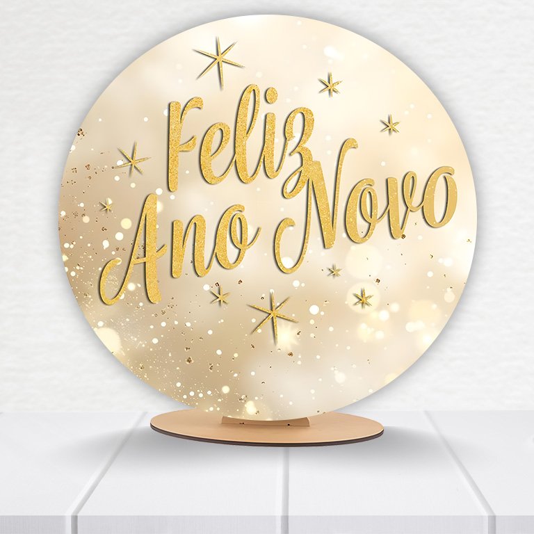 Painel Redondo Ano Novo 50x50cm - Imagem 5