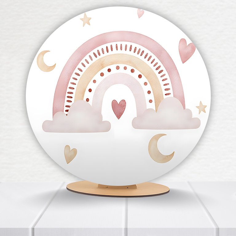 Painel Redondo Arco Íris 50x50cm - Imagem 4