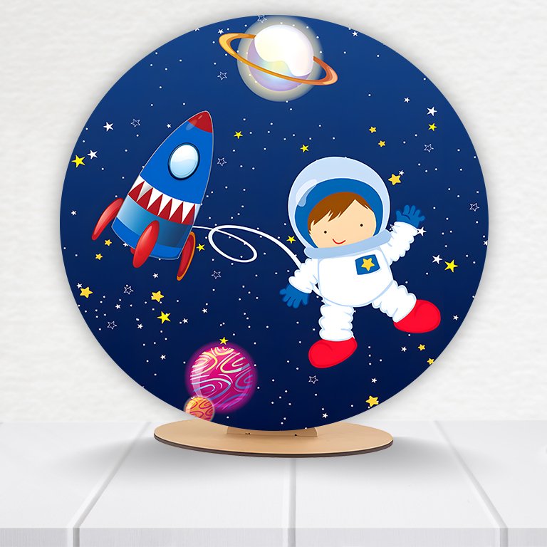 Painel Redondo Astronauta 50x50cm - Imagem 5