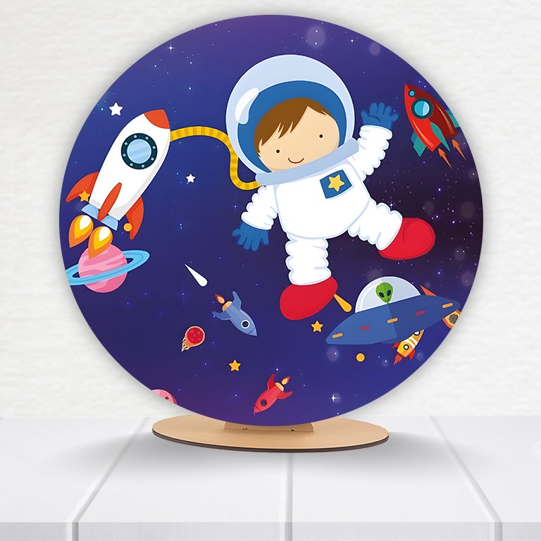 Painel Redondo Astronauta 50x50cm - Imagem 9