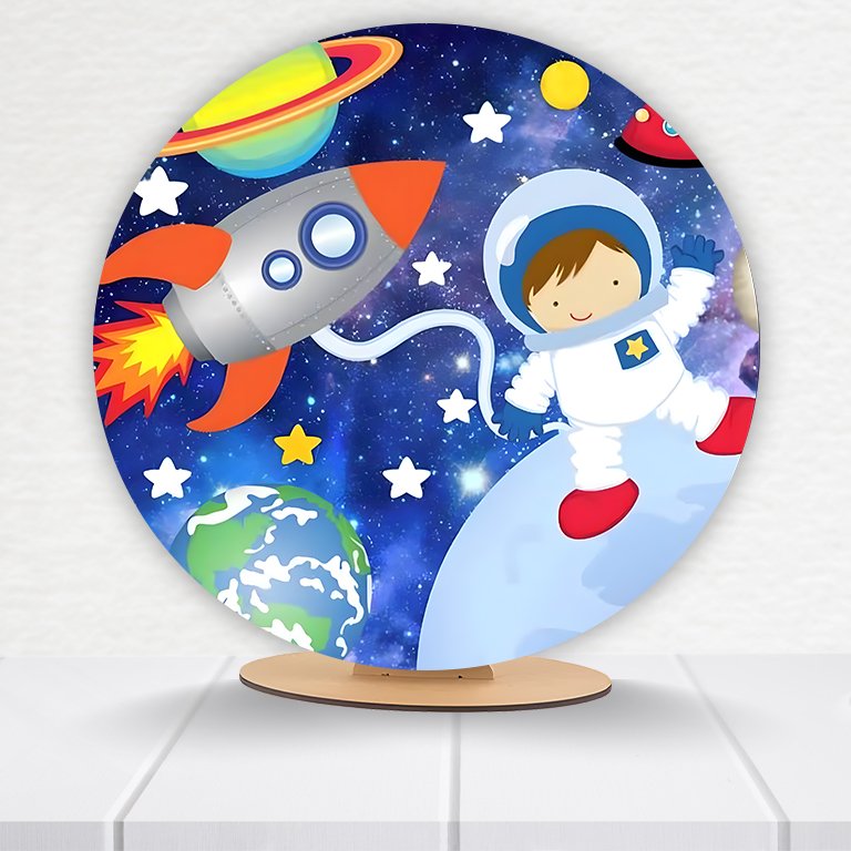 Painel Redondo Astronauta 50x50cm - Imagem 10