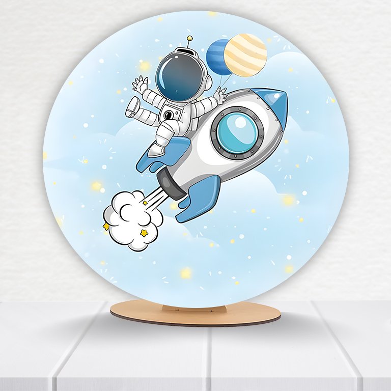 Painel Redondo Astronauta 50x50cm - Imagem 2