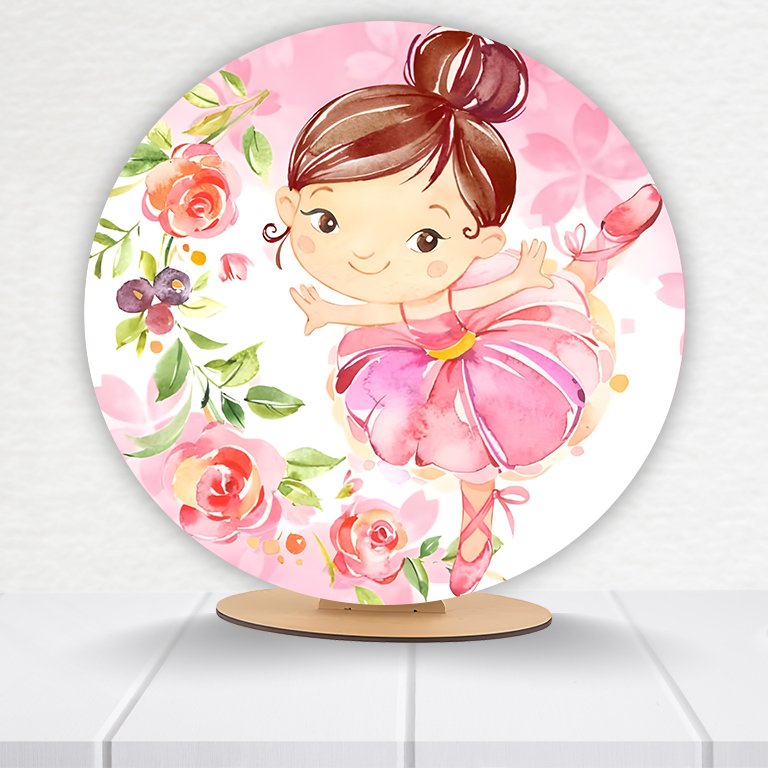 Painel Redondo Bailarina 50x50cm - Imagem 9