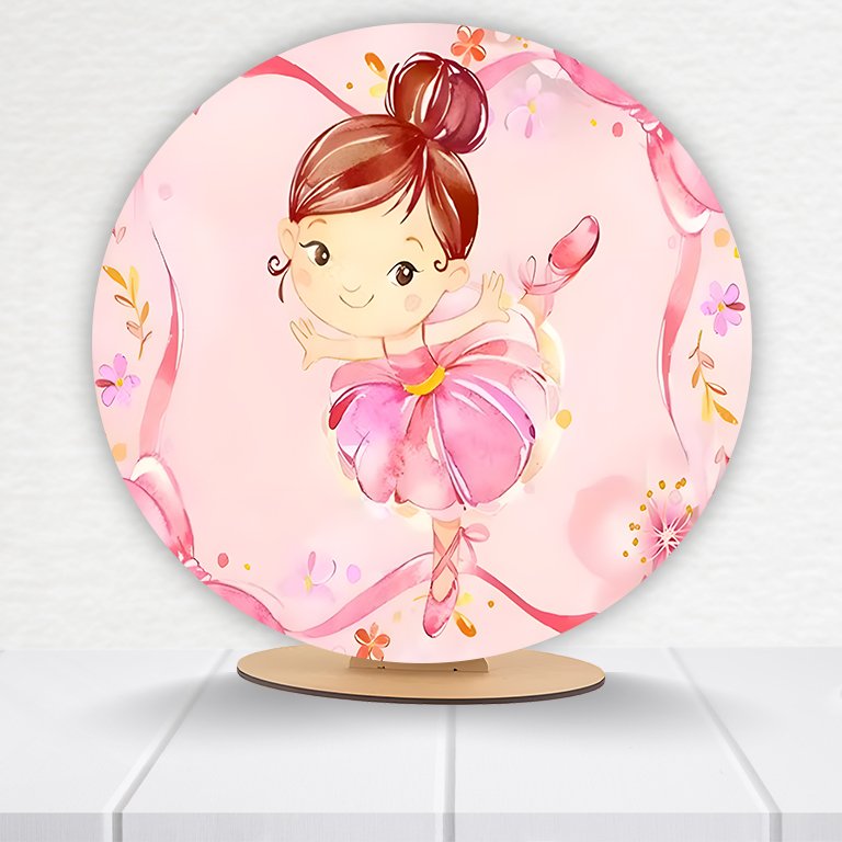 Painel Redondo Bailarina 50x50cm - Imagem 7