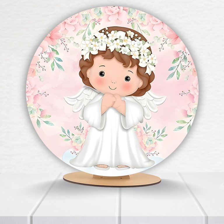 Painel Redondo Batizado 50x50cm