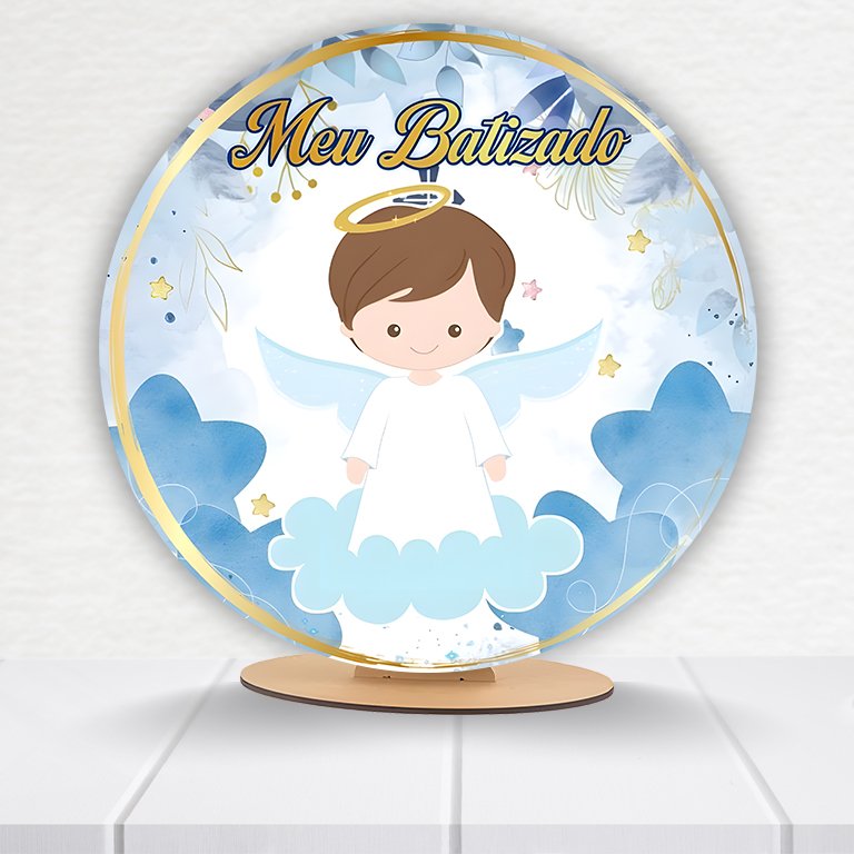 Painel Redondo Batizado 50x50cm - Imagem 7