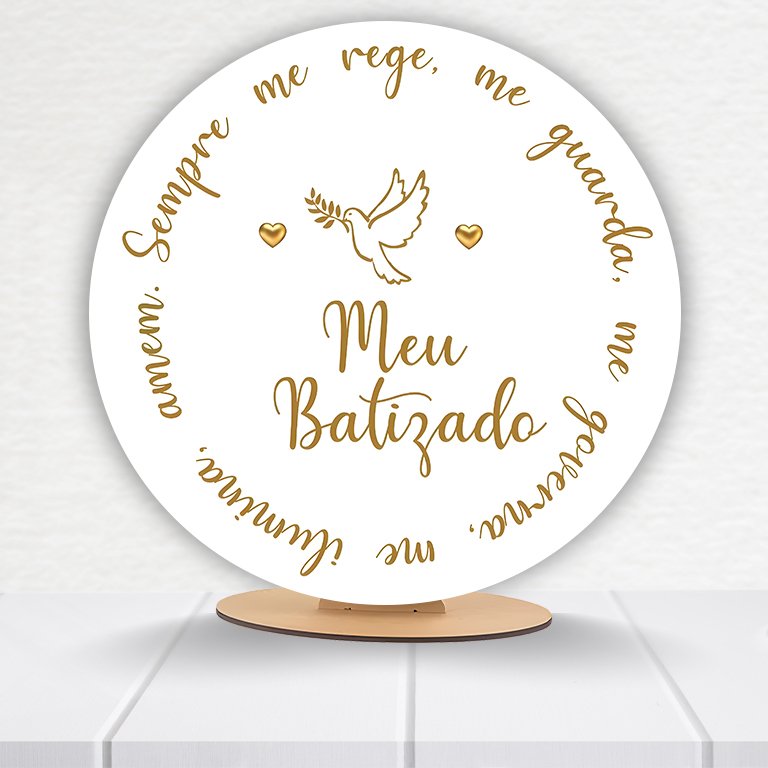 Painel Redondo Batizado 50x50cm - Imagem 2