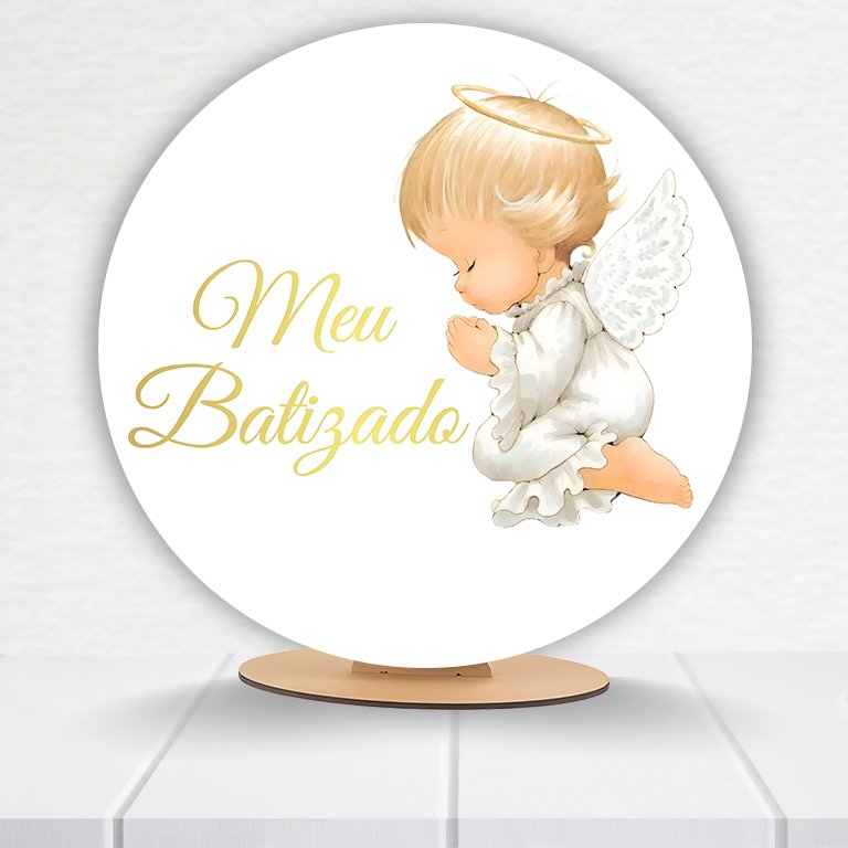 Painel Redondo Batizado 50x50cm - Imagem 6