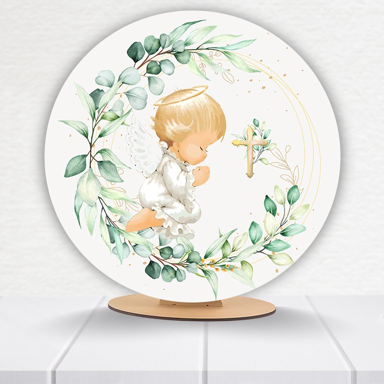 Painel Redondo Batizado 50x50cm - Imagem 12