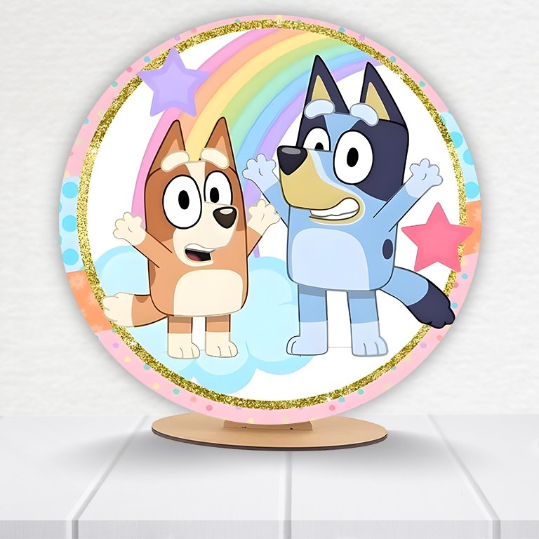 Painel Redondo Bluey 50x50cm - Imagem 3