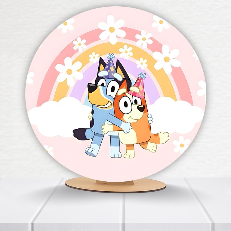 Painel Redondo Bluey 50x50cm - Imagem 9