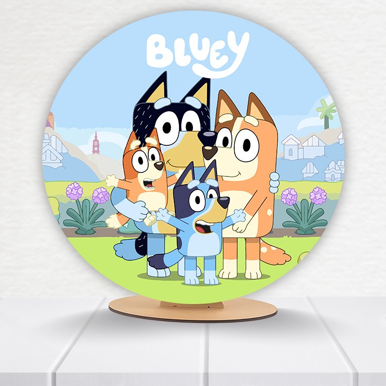 Painel Redondo Bluey 50x50cm - Imagem 11