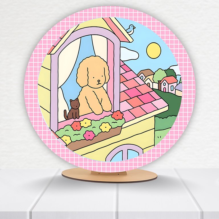 Painel Redondo Bobbie Goods 50x50cm