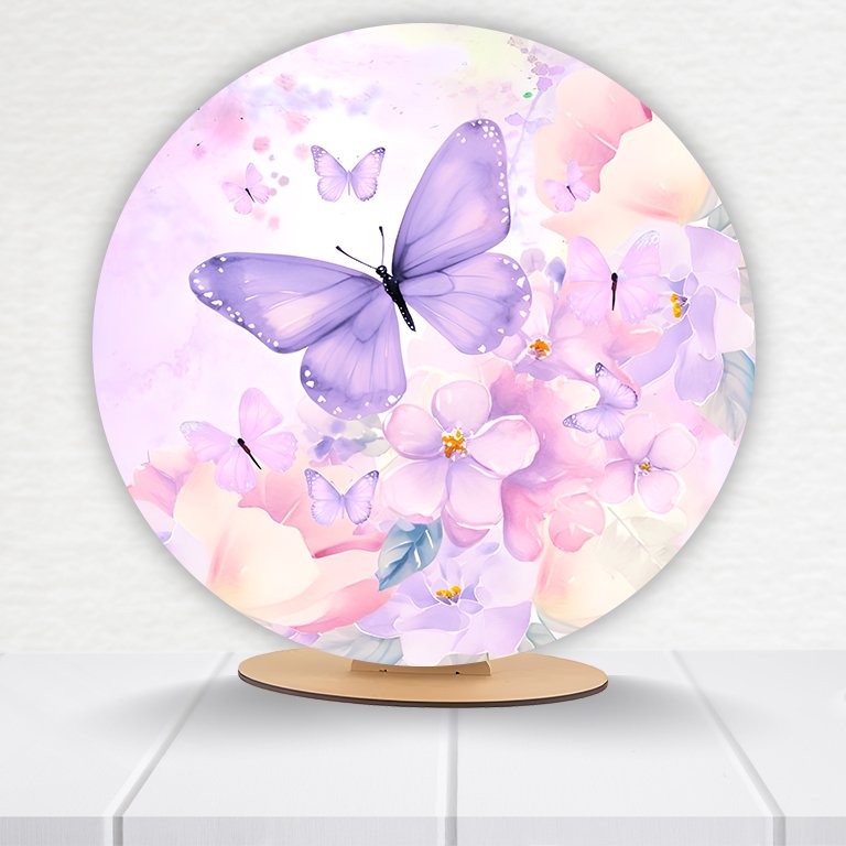 Painel Redondo Borboleta 50x50cm - Imagem 10
