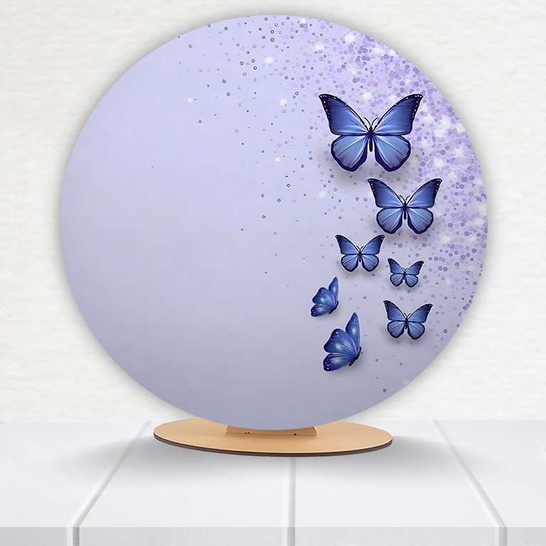 Painel Redondo Borboleta 50x50cm - Imagem 6
