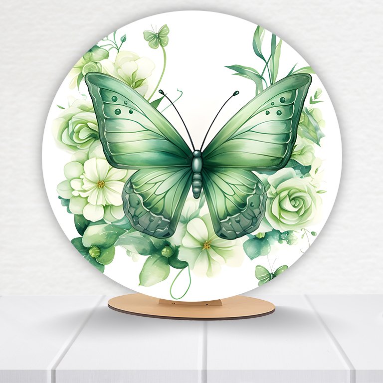 Painel Redondo Borboleta 50x50cm - Imagem 13