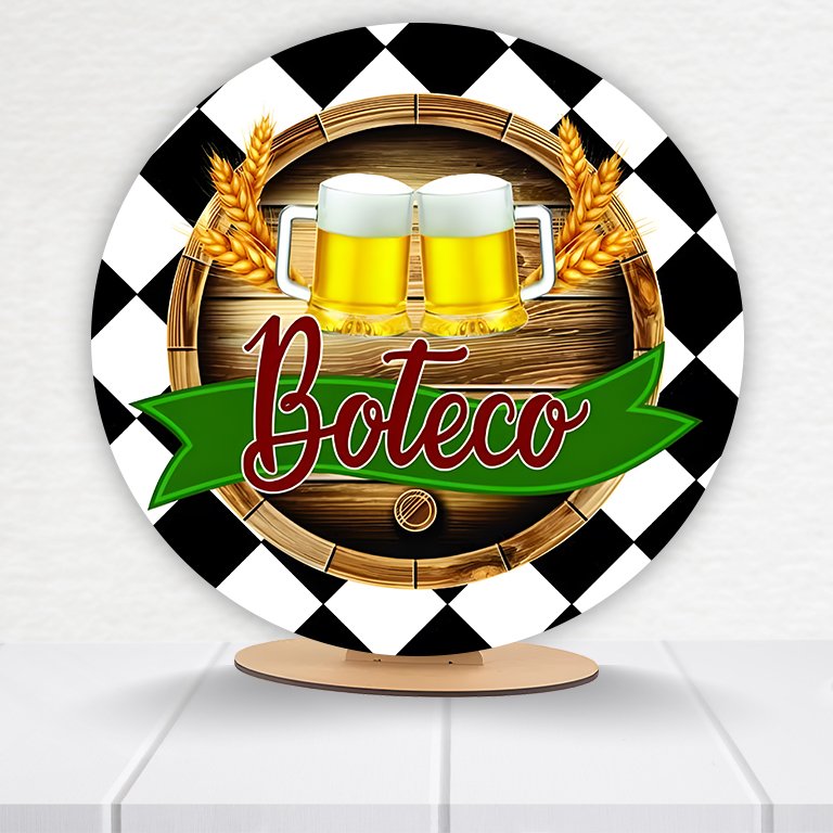 Painel Redondo Boteco 50x50cm